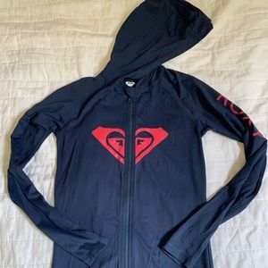 ROXY zip up rash guard for swimming